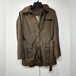 Calvin Klein L/XL Women's Taupe Colored Trench Coat